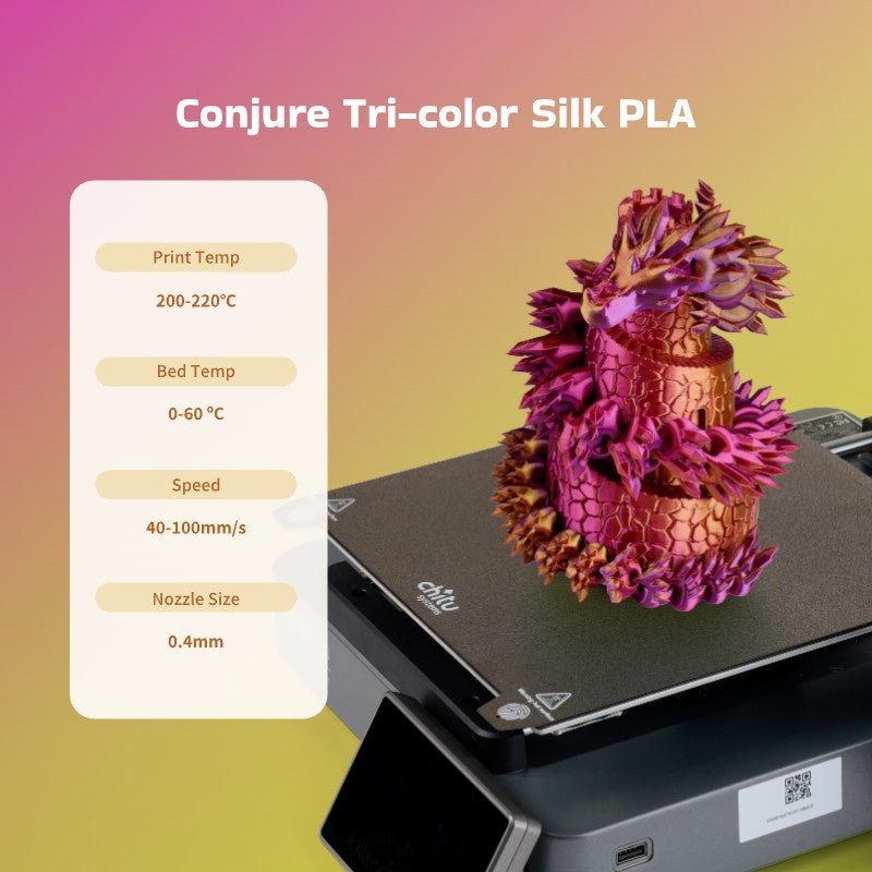 Conjure Silk Tri-Color PLA Filament