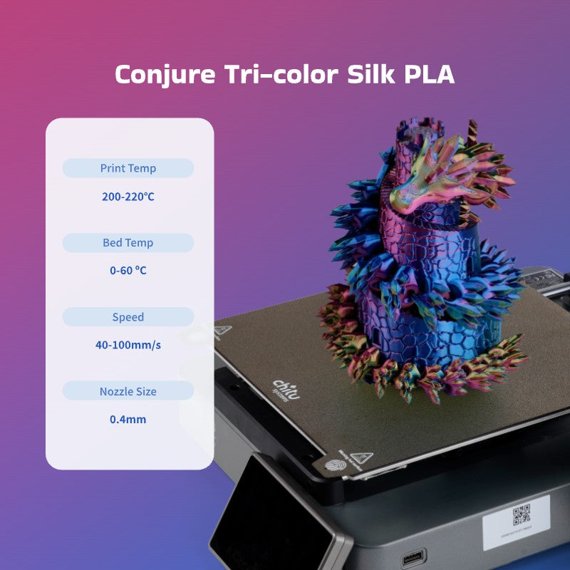 Conjure Silk Tri-Color PLA Filament