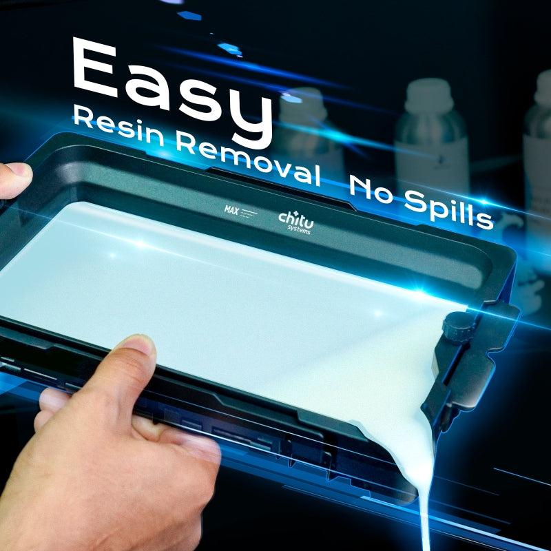 Hoopat resin vat with easy resin removal and spill-resistant pouring design
