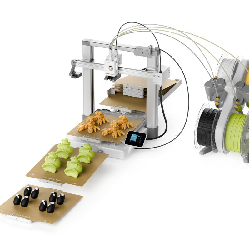 PlateCycler C1 installed on Bambu Lab A1 for automatic multi-plate printing