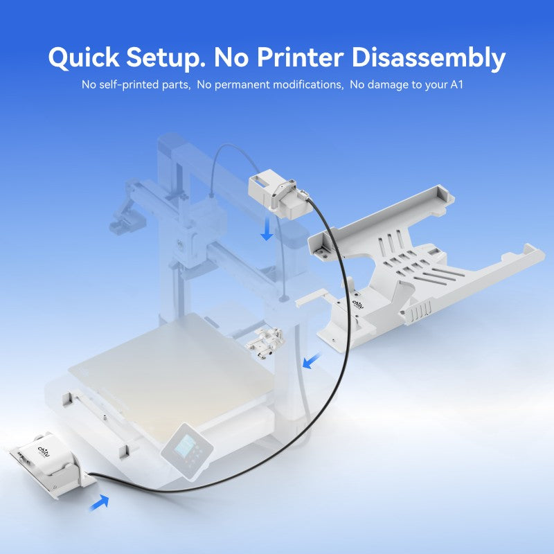 PlateCycler C1 quick installation on Bambu Lab A1 without printer disassembly