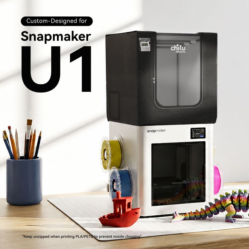 Chitu Systems top cover enclosure installed on a Snapmaker U1 3D printer