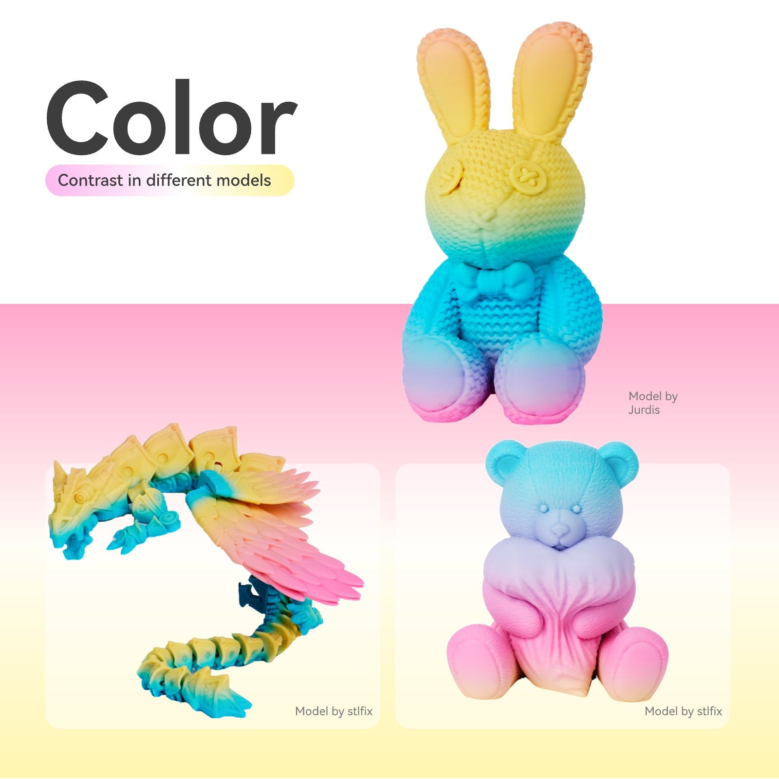 Conjure Matte Rainbow PLA Filament