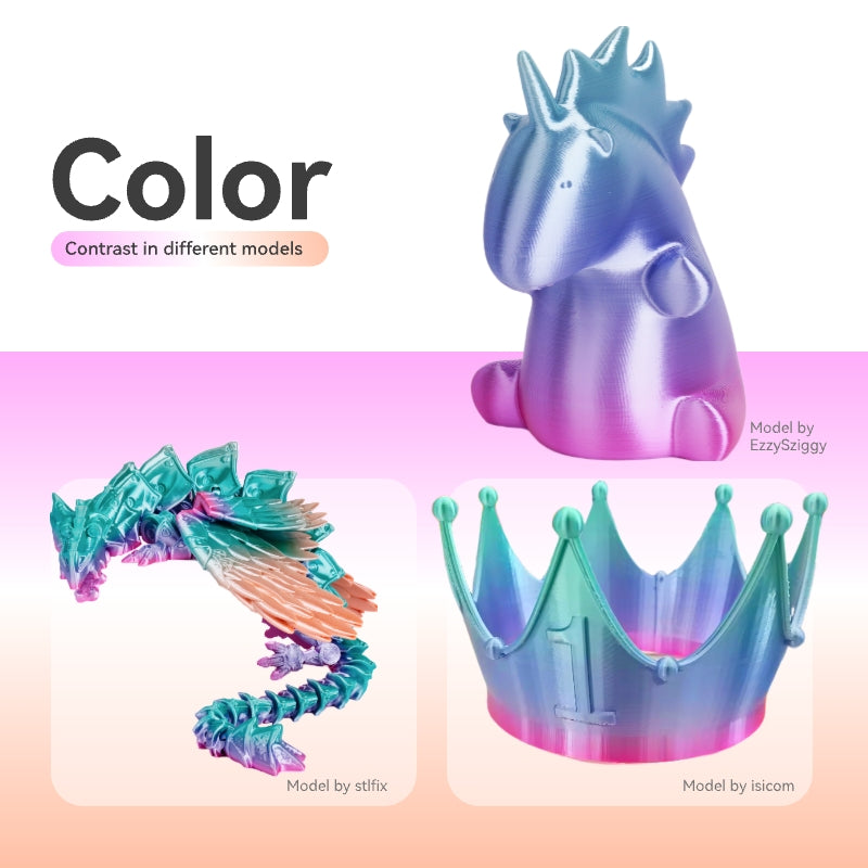 Conjure Silk Rainbow PLA 3D Printer Filament