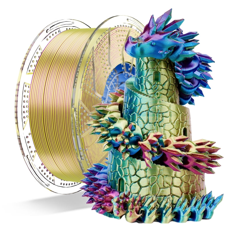 Conjure Silk Tri-Color PLA Filament