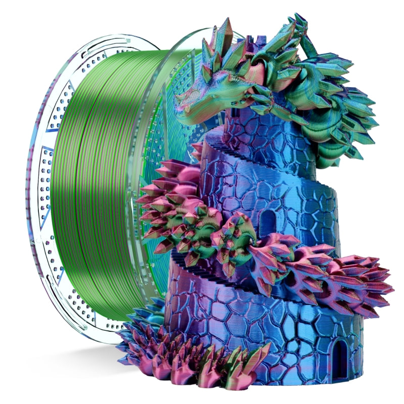Conjure Silk Tri-Color PLA Filament
